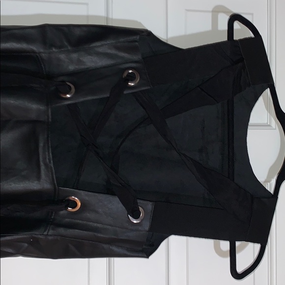 Mini Leather Dress - Picture 3 of 3